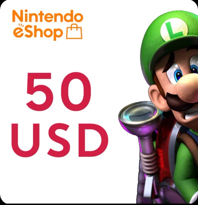 Карта оплаты Nintendo eShop 50 USD (США)